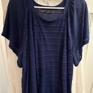 Lane Bryant Midnight Blue Short Sleeve Top